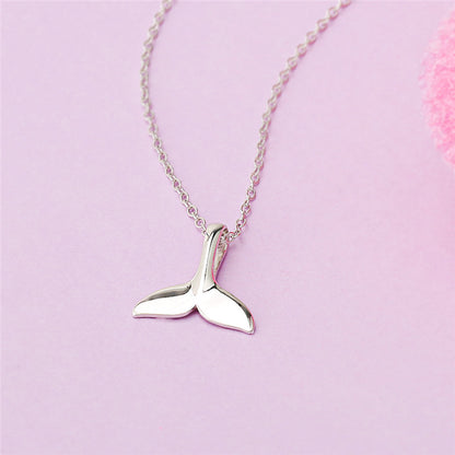 Sterling Silver Whale Tail Necklace