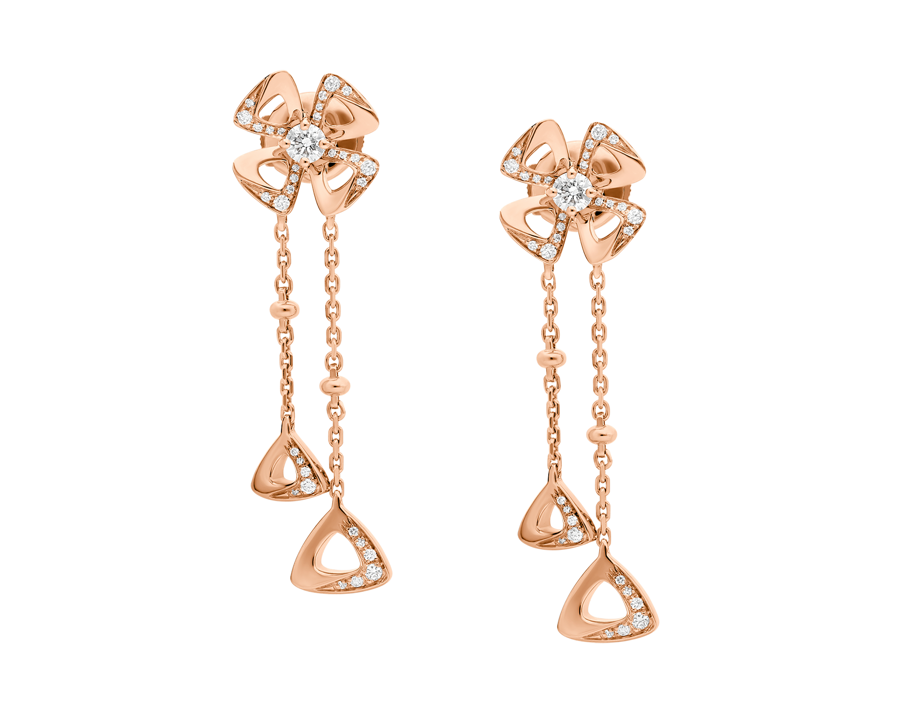 FIOREVER PINK GOLD DIAMONDS EARRINGS