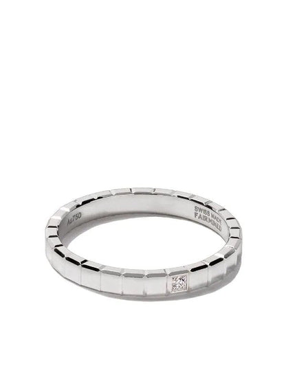 ICE CUDE RING SILVER 1 DIAMOND