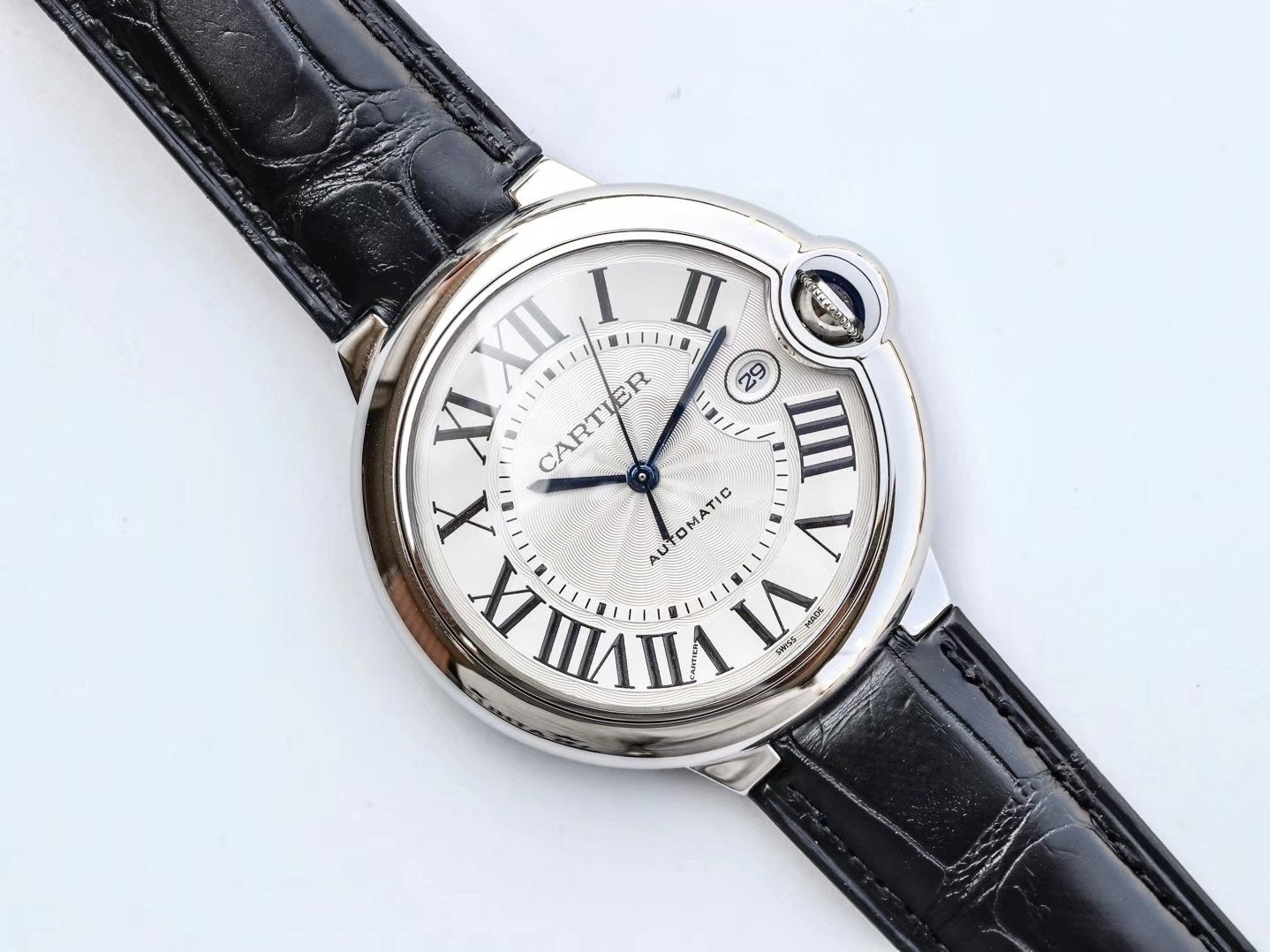 BALLON BLEU 42MM BLACK LEATHER