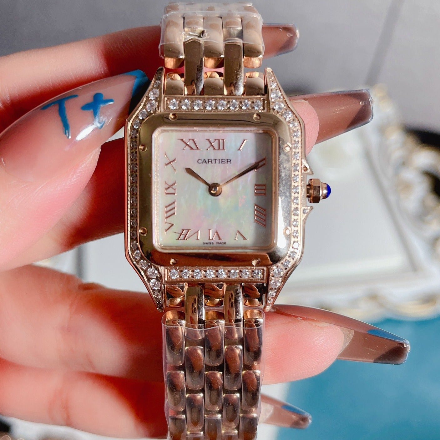 PANTHERE 27MM QUARTZ ROSE GOLD DIAMOND CASE