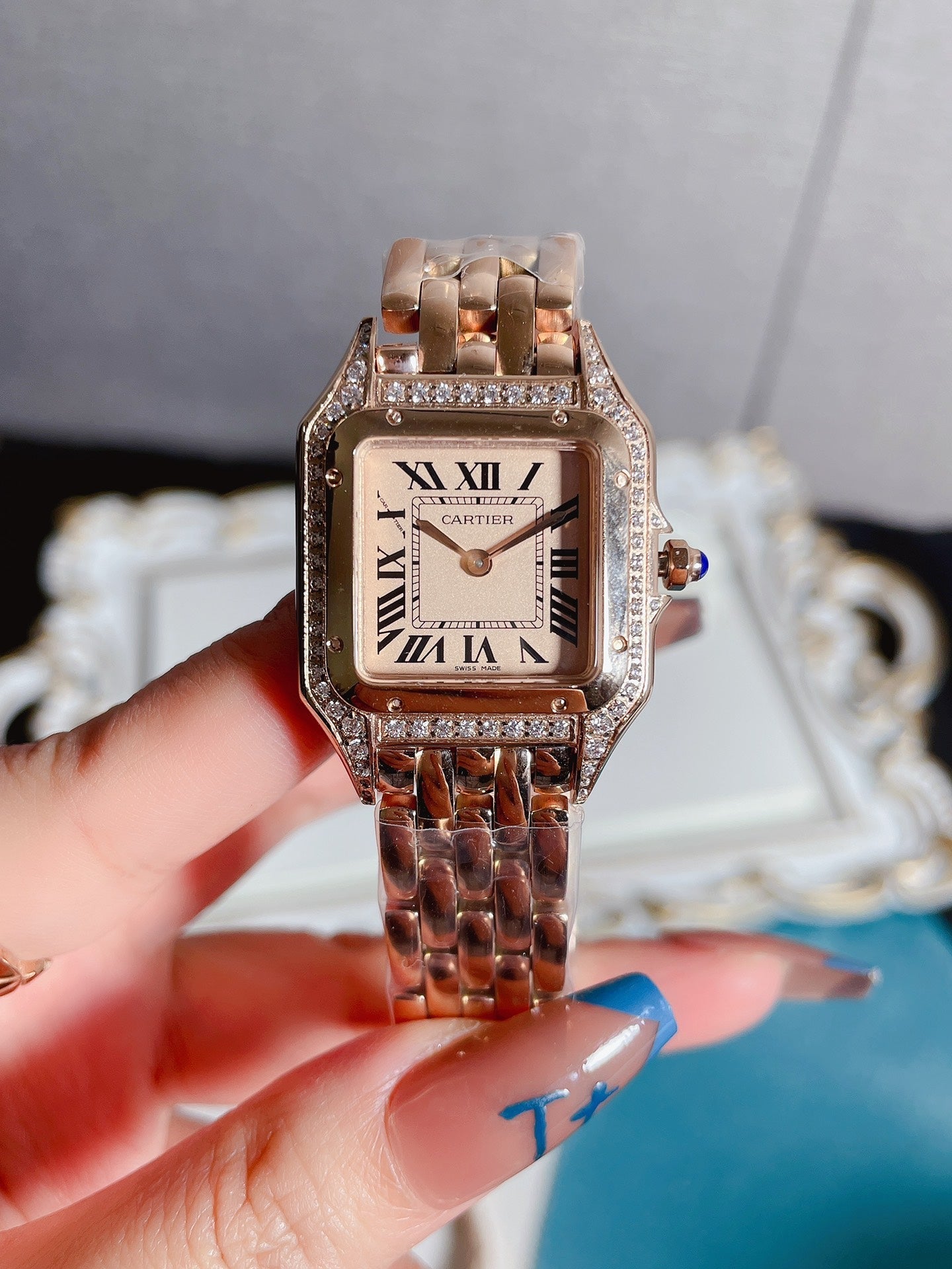 PANTHERE 27MM QUARTZ ROSE GOLD DIAMOND CASE