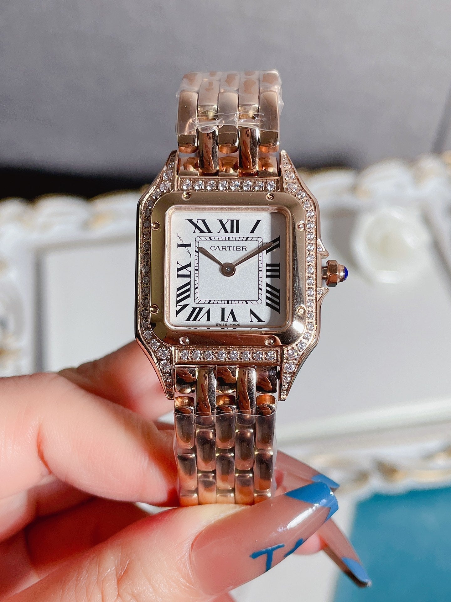 PANTHERE 27MM QUARTZ ROSE GOLD DIAMOND CASE