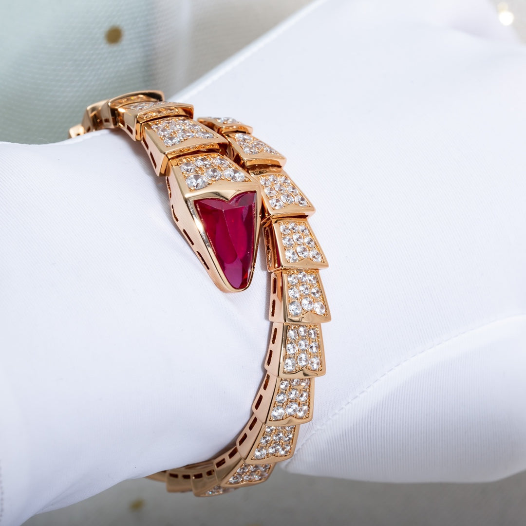 SERPENTI BRACELET 8MM PINK GOLD DIAMOND