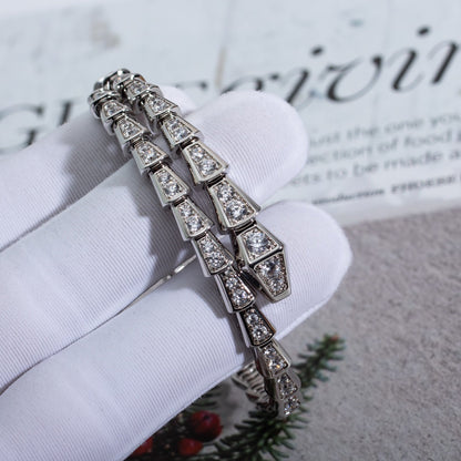 SERPENTI BRACELET 6MM SILVER DIAMOND