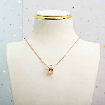 PARENTESI NECKLACE PINK GOLD