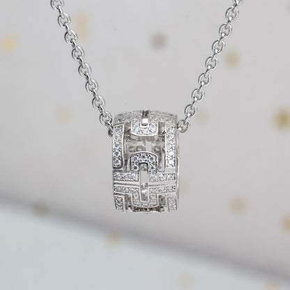 PARENTESI NECKLACE SILVER DIAMOND