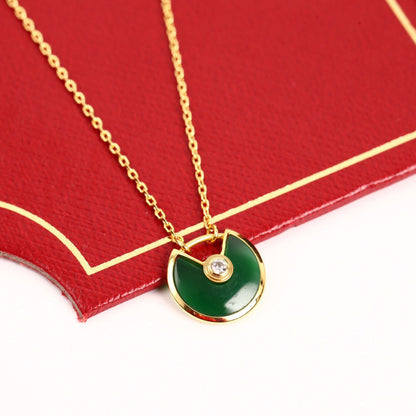 AMULETTE GOLD MALACHITE NECKLACE