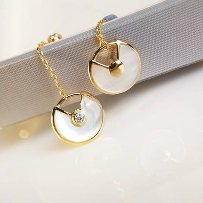 AMULETTE DROP EARRINGS MOP GOLD