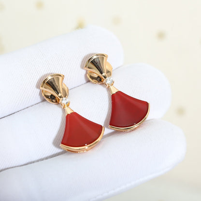 DREAM Carnelian PINK GOLD EARRINGS