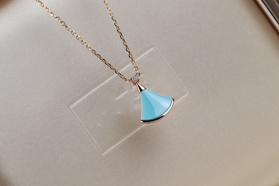 DREAM NECKLACE TURQUOISE PINK GOLD