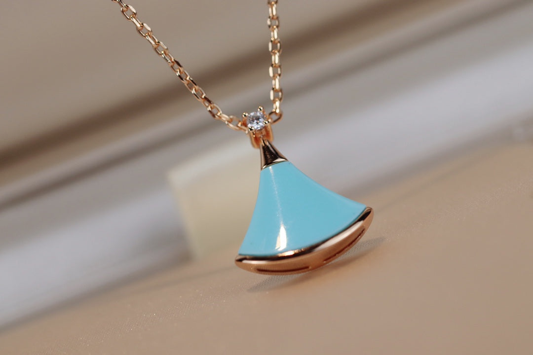 DREAM NECKLACE TURQUOISE PINK GOLD