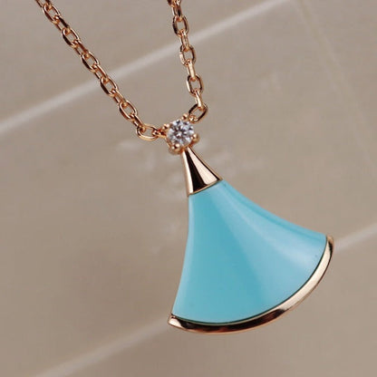 DREAM NECKLACE TURQUOISE PINK GOLD