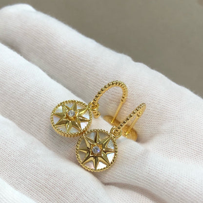 LUCKY STAR GOLD MOP EARRINGS