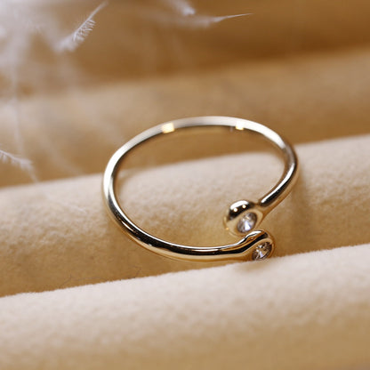 ELSA HOOP RING PINK GOLD