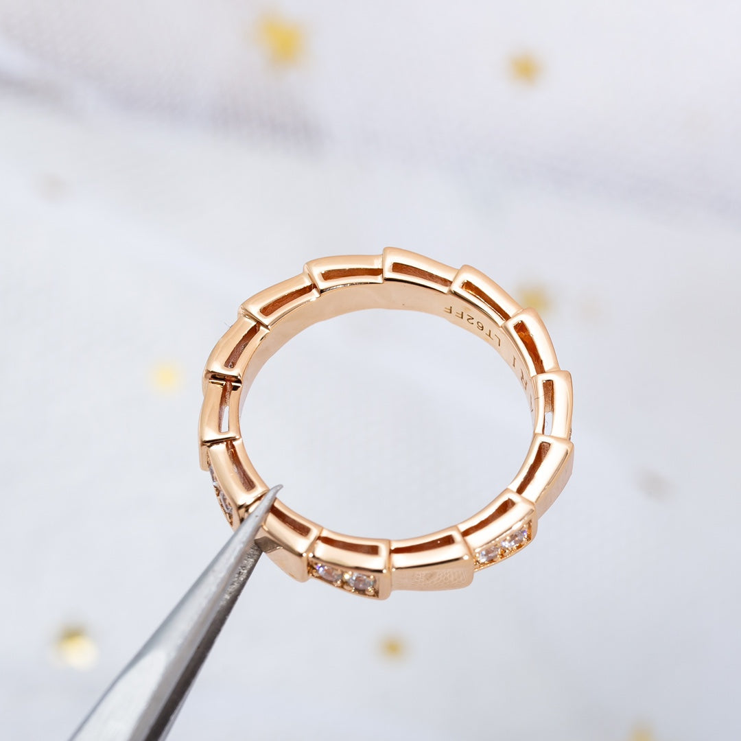 SERPENTI RING PINK GOLD  3MM