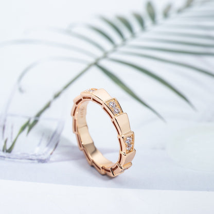 SERPENTI RING PINK GOLD  3MM