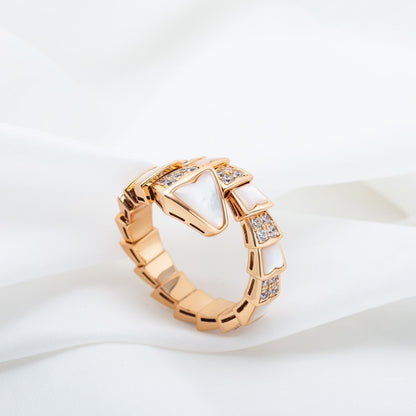 SERPENTI RING PINK GOLD DIAMOND MOP