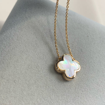 PURE CLOVER PINK GOLD MOP NECKLACE