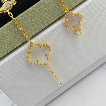 MAGIC CLOVER MOP GOLD BRACELET 5 MOTIFS