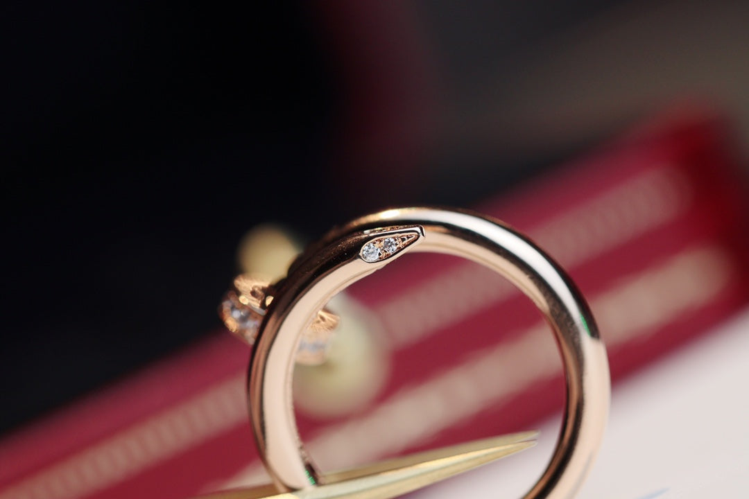 JUSTE RING 2.65MM PINK GOLD DIAMOND