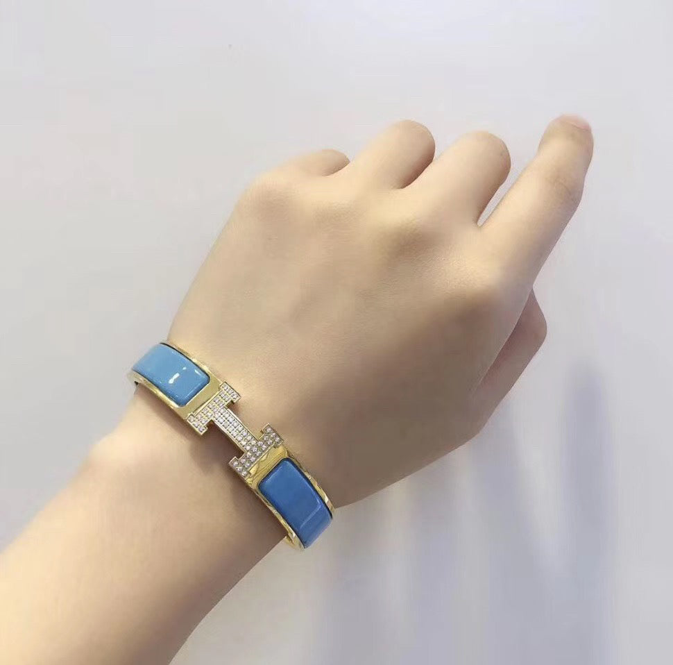 H CLOUD BLUE BRACELET GOLD DIAMOND