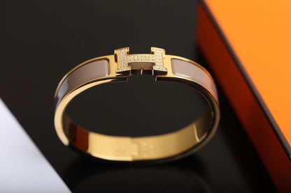 H BRACELET GOLD DIAMOND