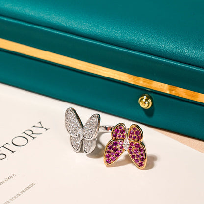 TWIN BUTTERFLY DIAMOND RING