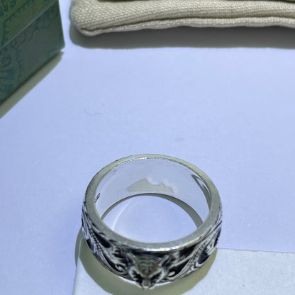 GG ENGRAVED SILVER RING