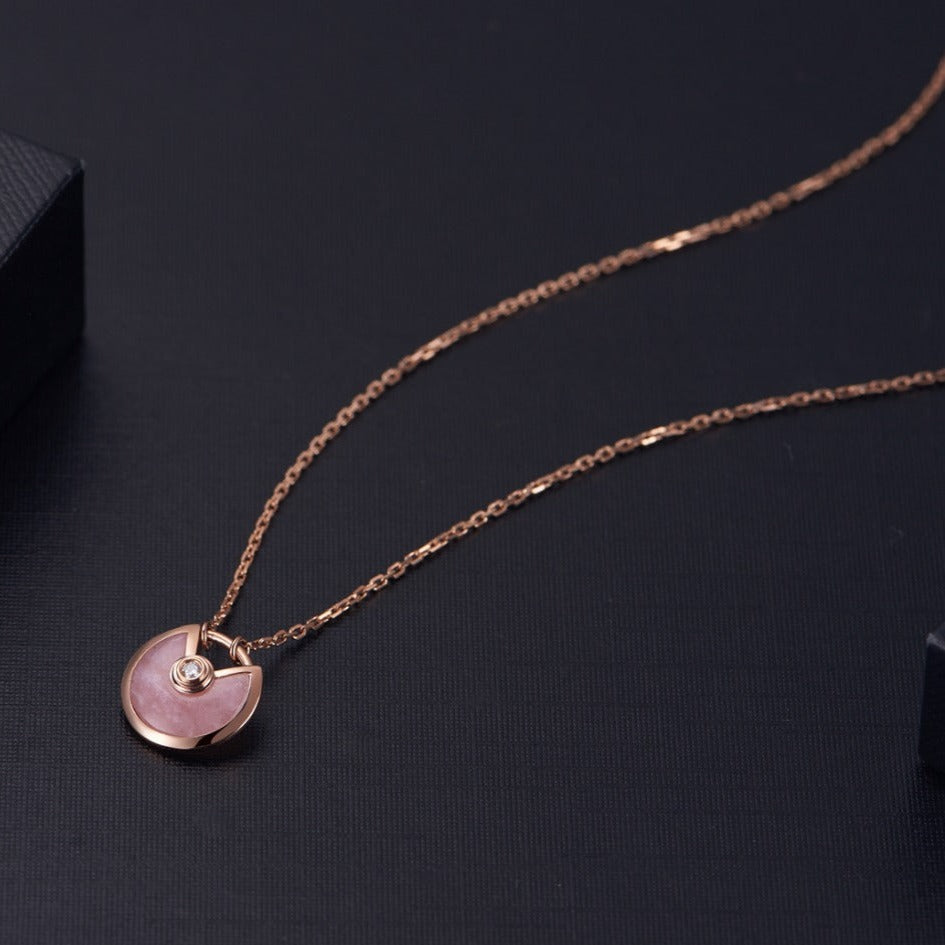 AMULETTE PINK GOLD PINK MOP NECKLACE