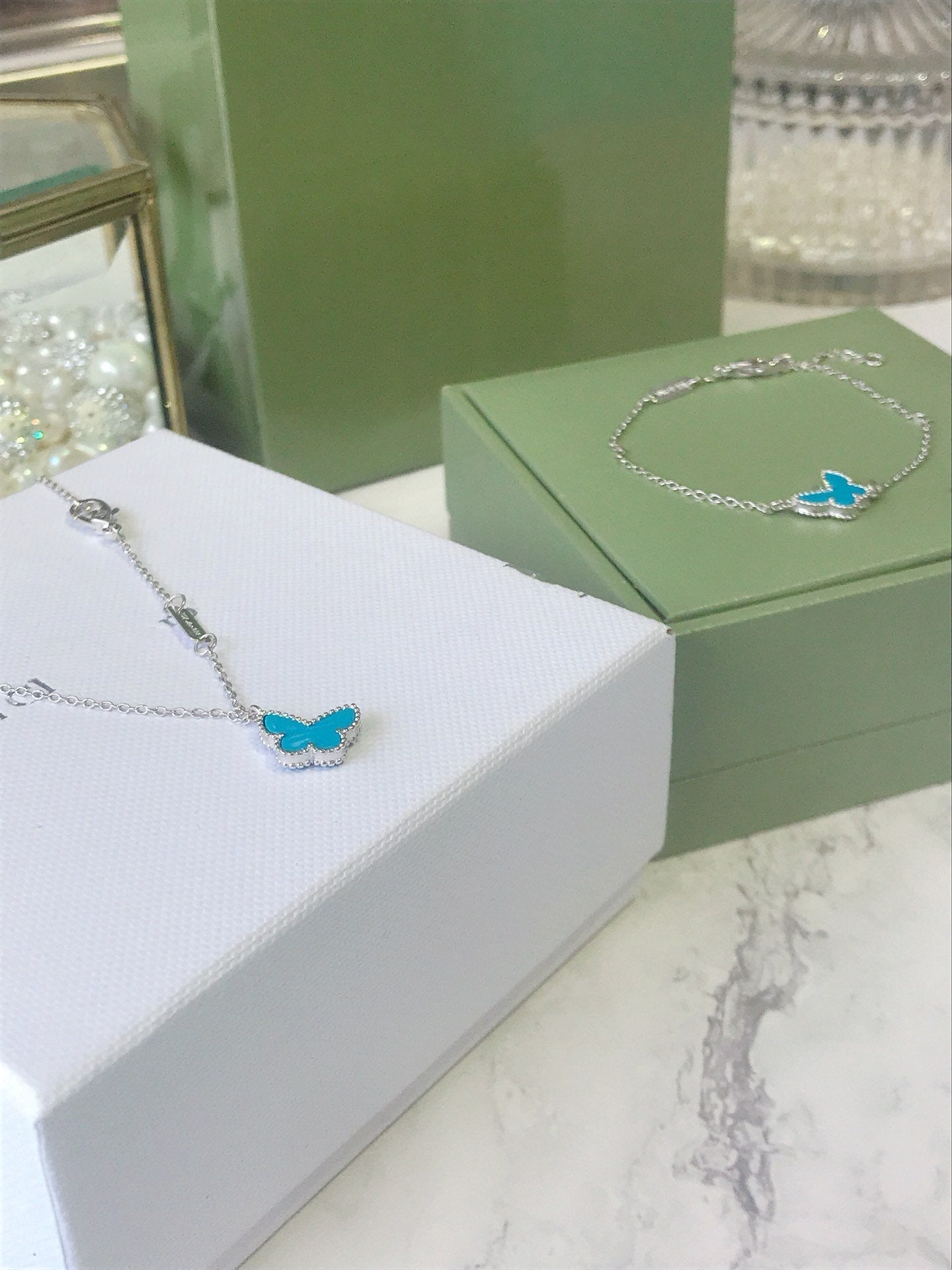 BUTTERFLY TURQUOISE SILVER BRACELET