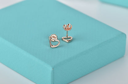 OPEN HEART STUD EARRINGS