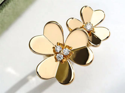 CLOVER COMOS GOLD DIAMOND RING