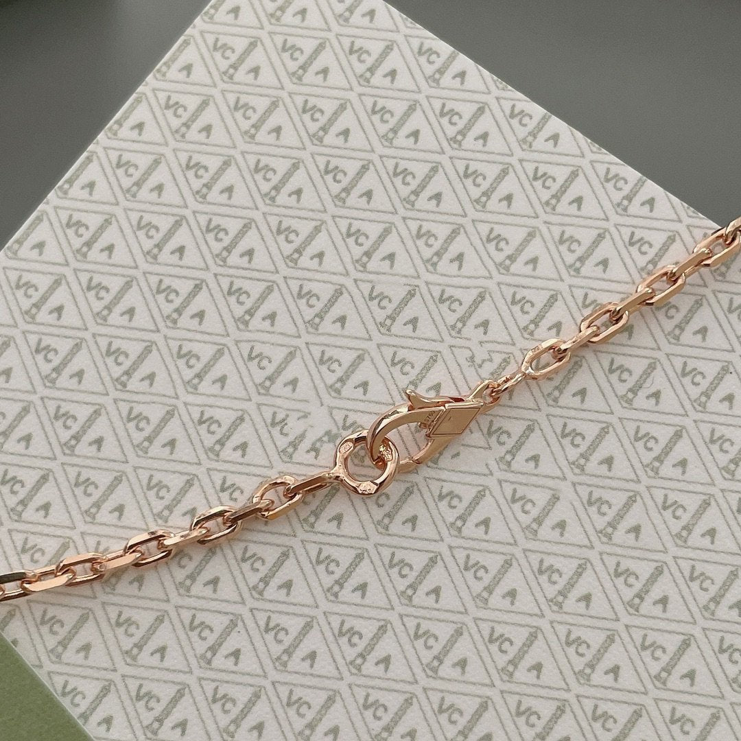 LUCKY SPRING 15 MOTIFS PINK GOLD NECKLACE