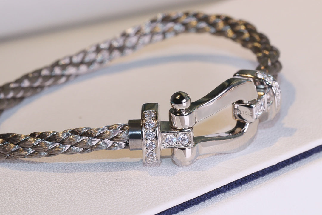 FORCE 10 SILVER DIAMOND BRACELET