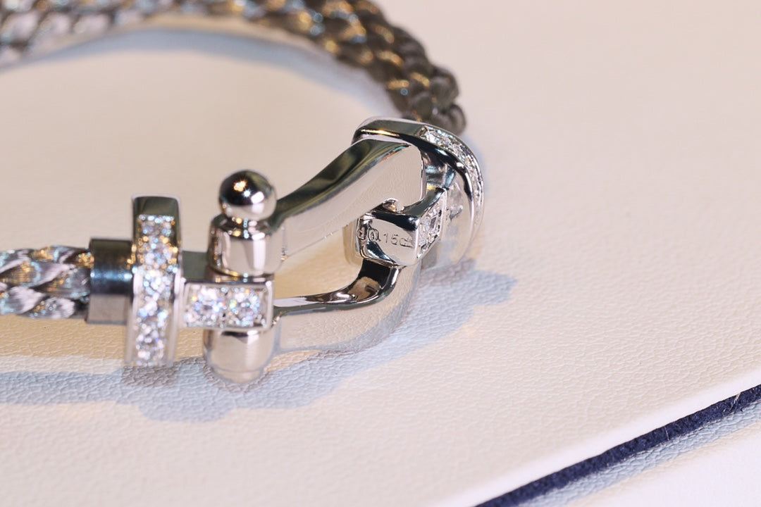 FORCE 10 SILVER DIAMOND BRACELET