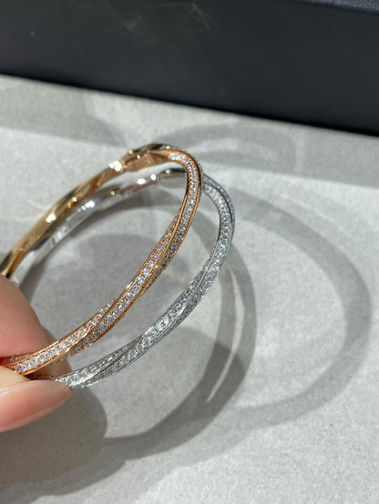 GRA SPIRAL DIAMOND PAVED BRACELET