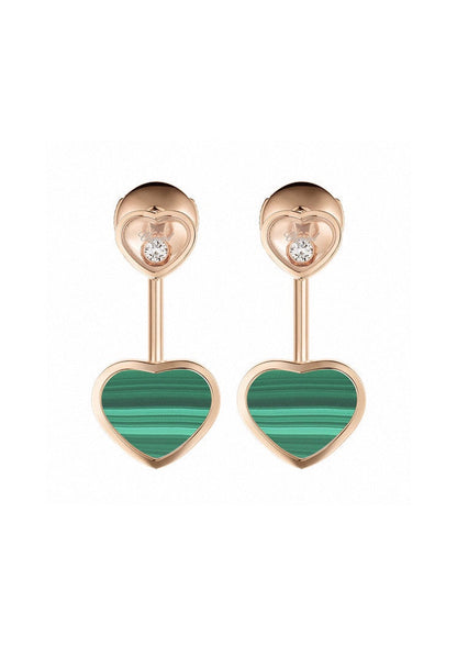 HAPPY HEART PINK GOLD DROP EARRINGS