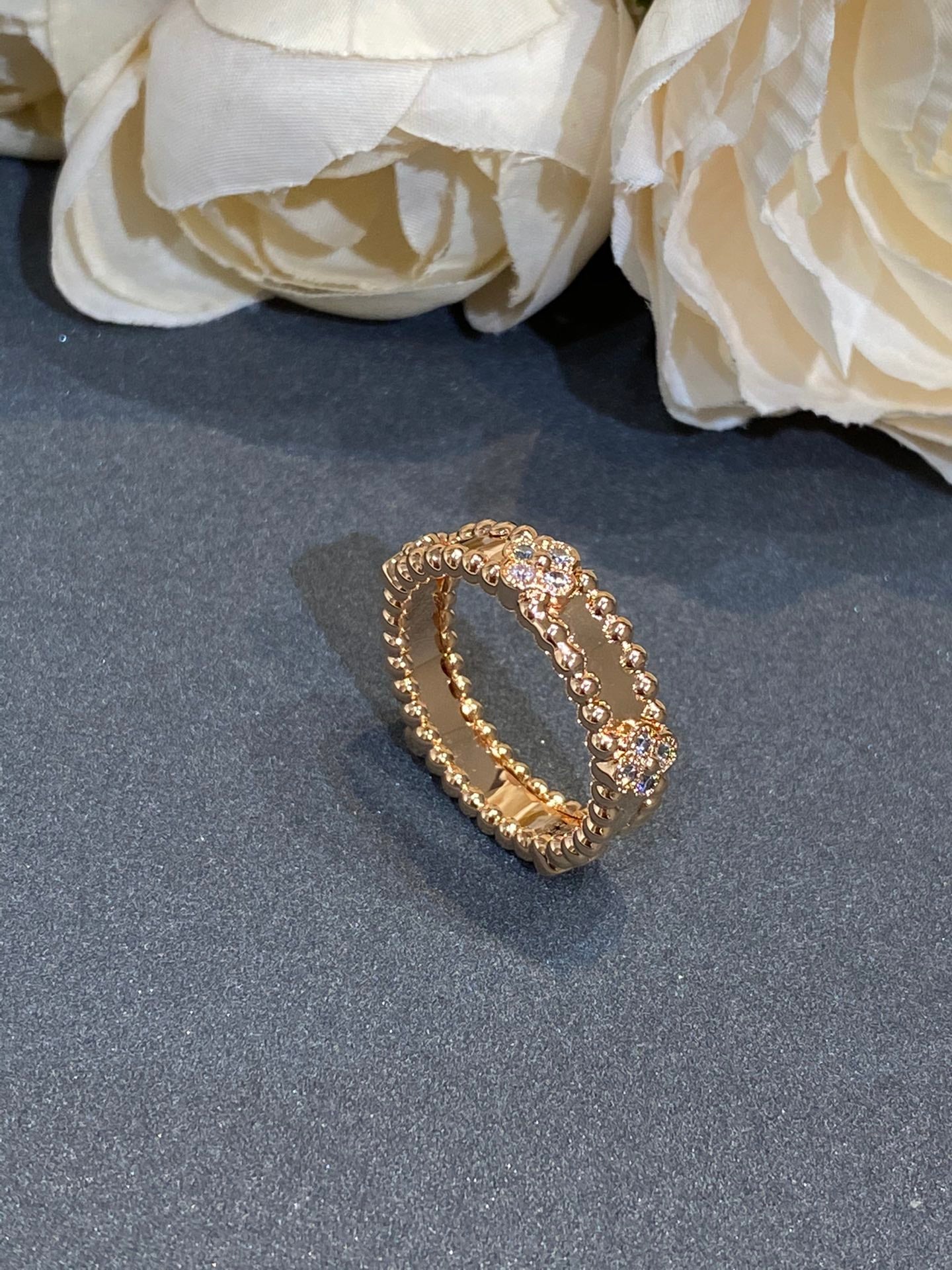 PERLEE PINK GOLD DIAMOND RING