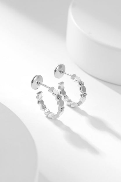 BEE LOVE DIAMOND HOOP EARRINGS