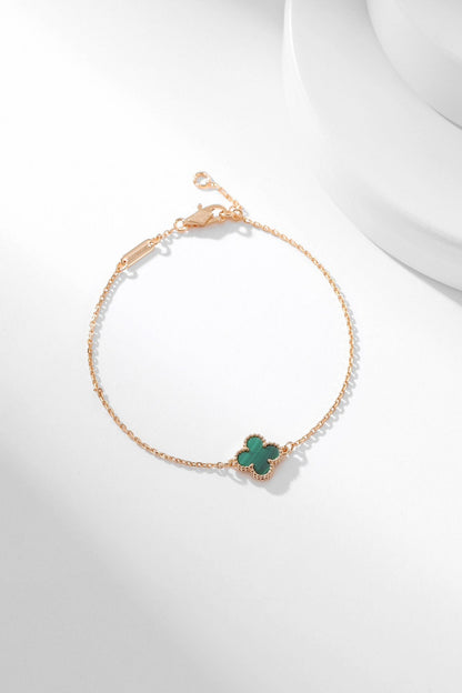 CLOVER BRACELET MALACHITE 1 MOTIF