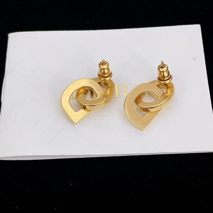 CD DROP GOLD EARRINGS