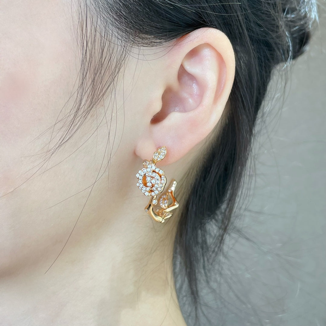 ROSE BAGATELLE DIAMOND EARRINGS