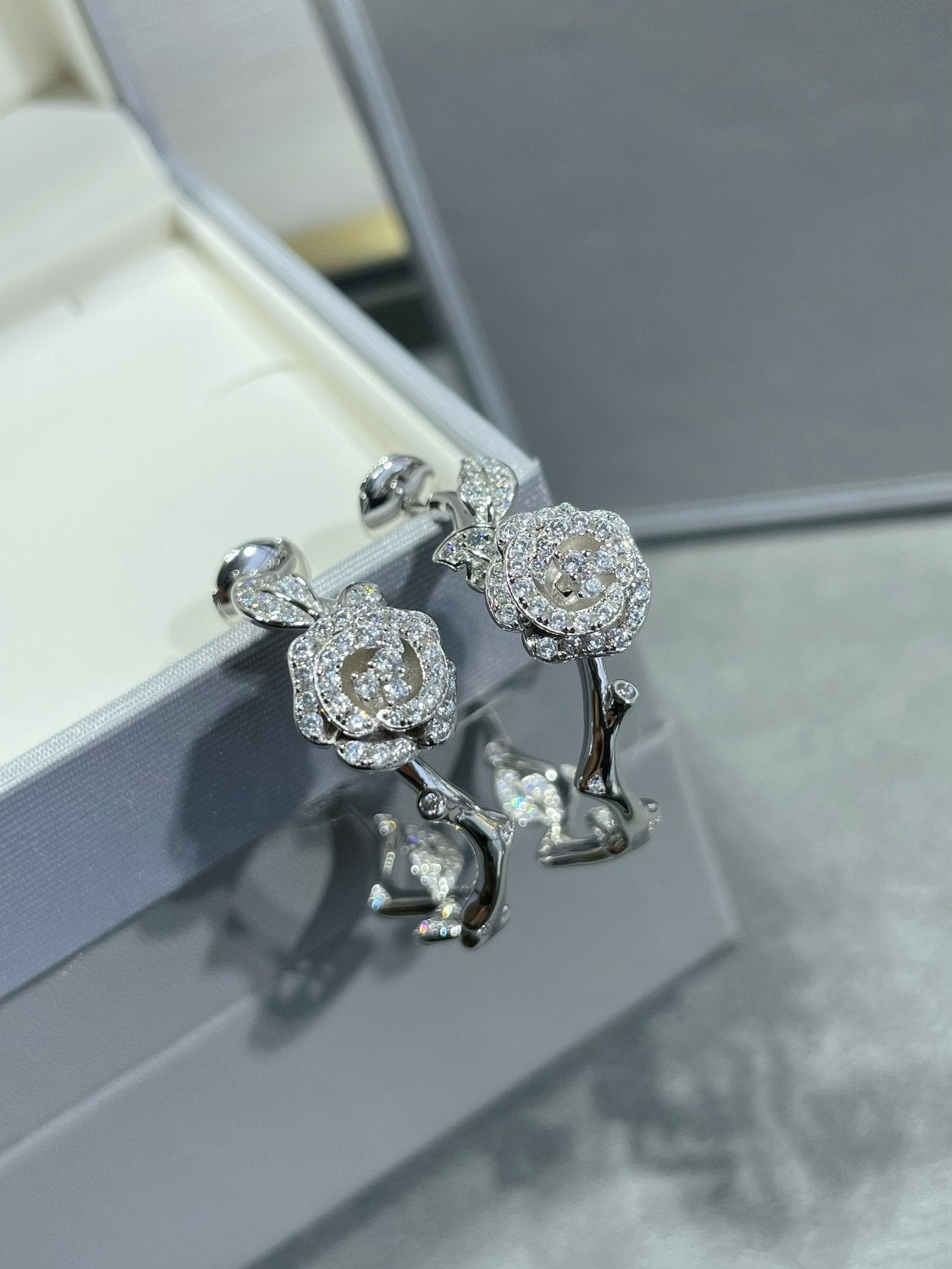 ROSE BAGATELLE DIAMOND EARRINGS