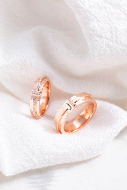 T PINK GOLD RING