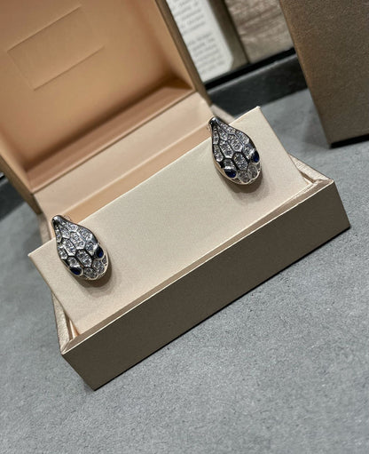 SERPENT DIAMOND STUD EARRINGS