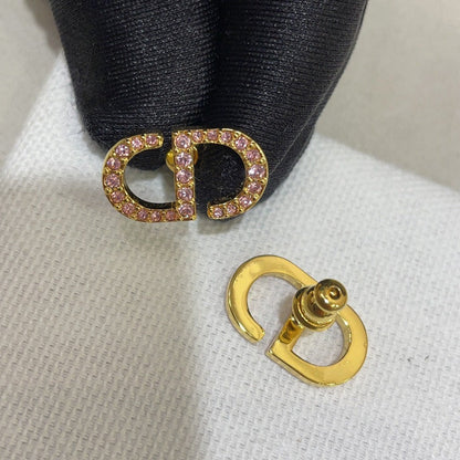 PETIT CD DIAMOND GOLD EARRINGS