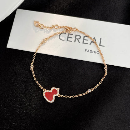 WULU DIAMOND 1 MOTIF PINK GOLD BRACELET