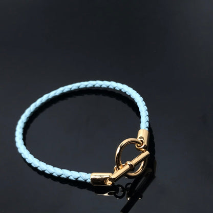 GLENAN H BRACELET LIGHT BLUE CALFSKIN