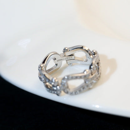 FORCE 10 SILVER DIAMOND RING